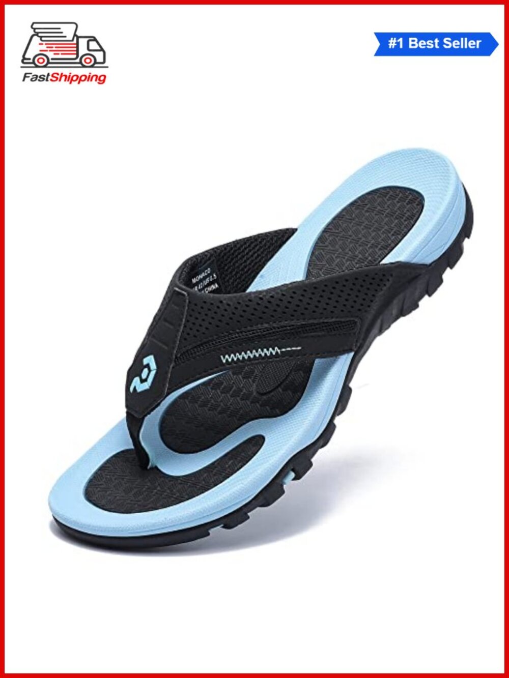 ✨ Men's Thong Flip Flops EVA Rubber Sole Canvas Arch Support Beach Sandals